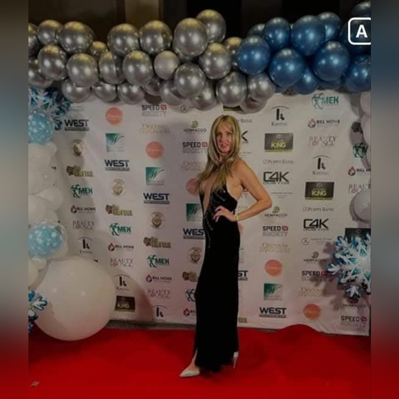 Custom-made Halter Crystal Embellished Bodycon Sexy Cocktail Dress, size M/L - Picture 12 of 12